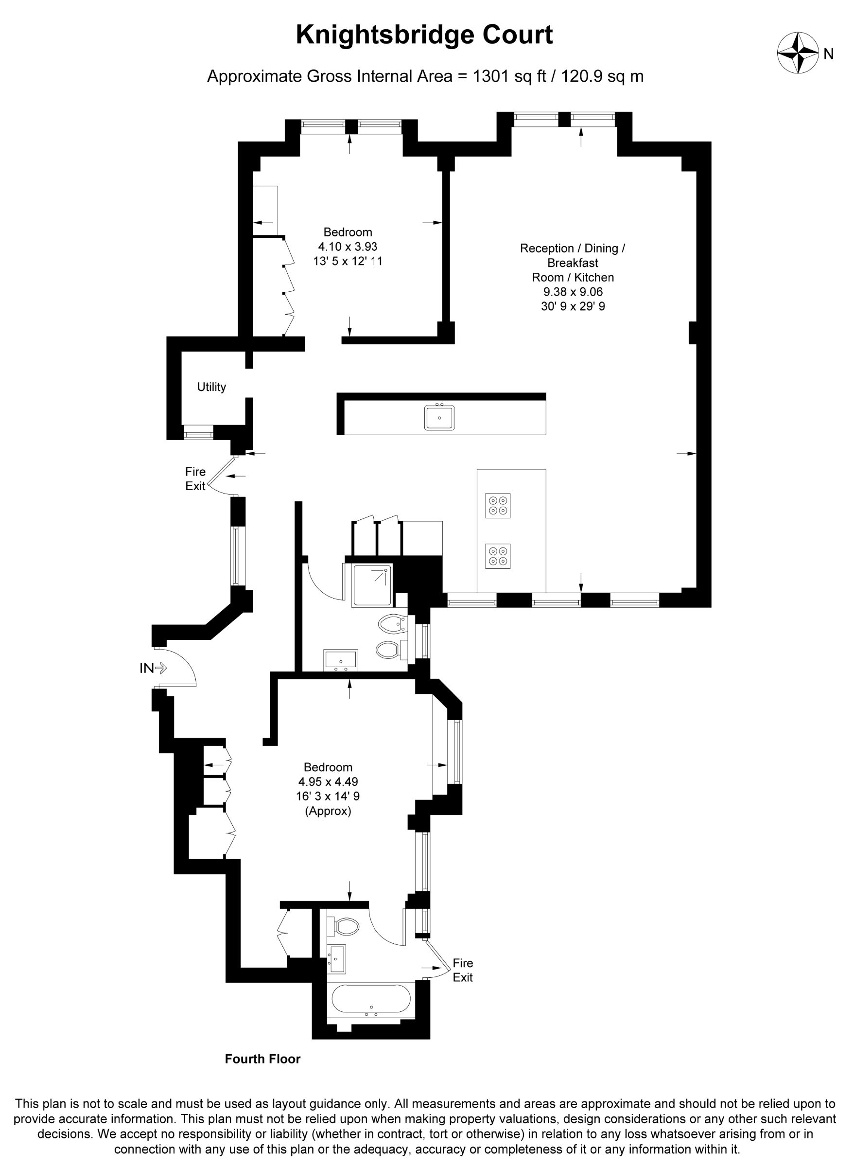 Flat 42, Knightsbridge Court, London floorplan