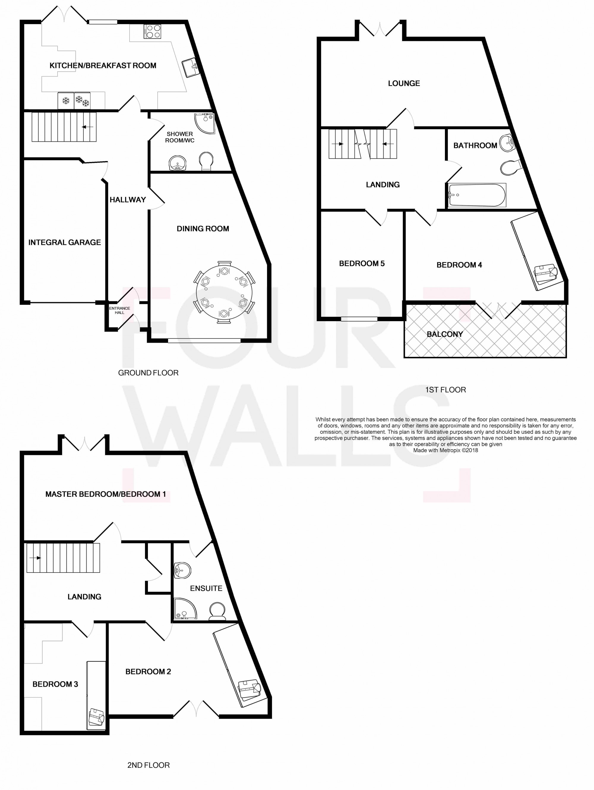 5 Bedrooms Terraced house for sale in Plas Taliesin, Penarth CF64