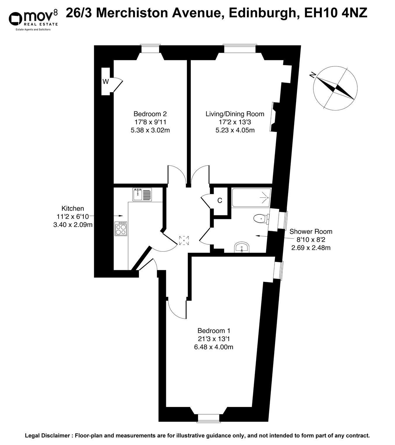26/3, Merchiston Avenue, Edinburgh floorplan