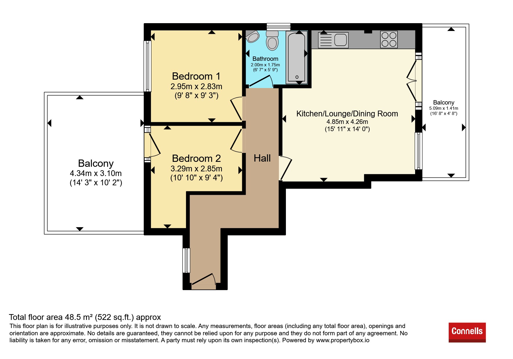 Apartment 9, Dainton Court, 95, Dartmouth Road, Paignton floorplan