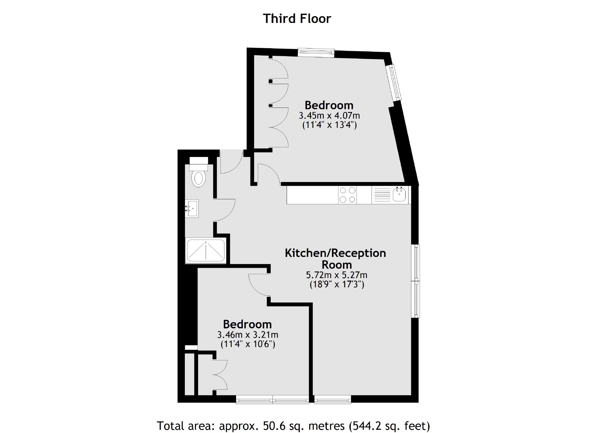 Flat 3, 172-174, Uxbridge Road, London floorplan