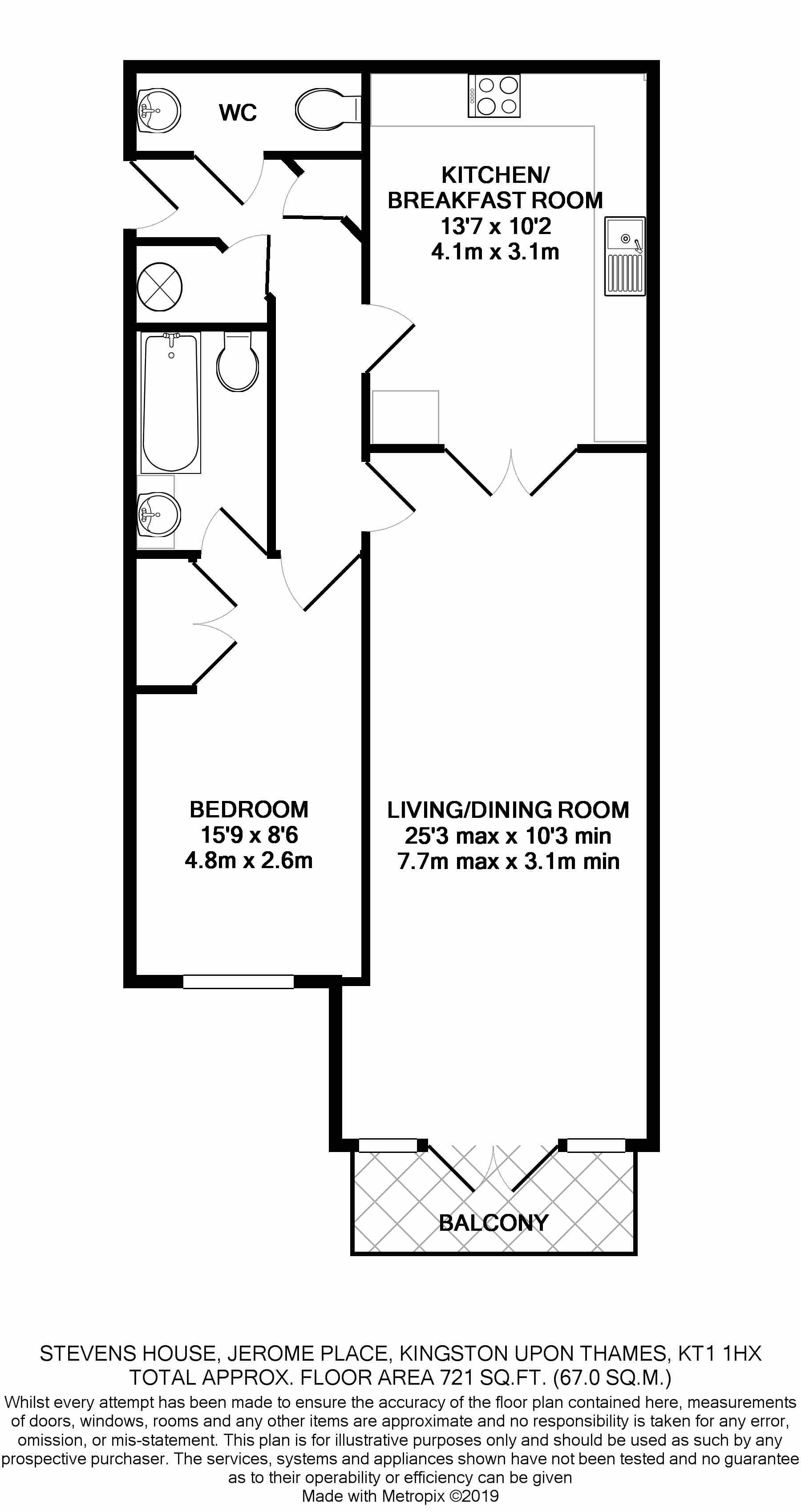 1 bed flat for sale in Jerome Place, Kingston Upon Thames KT1 Zoopla