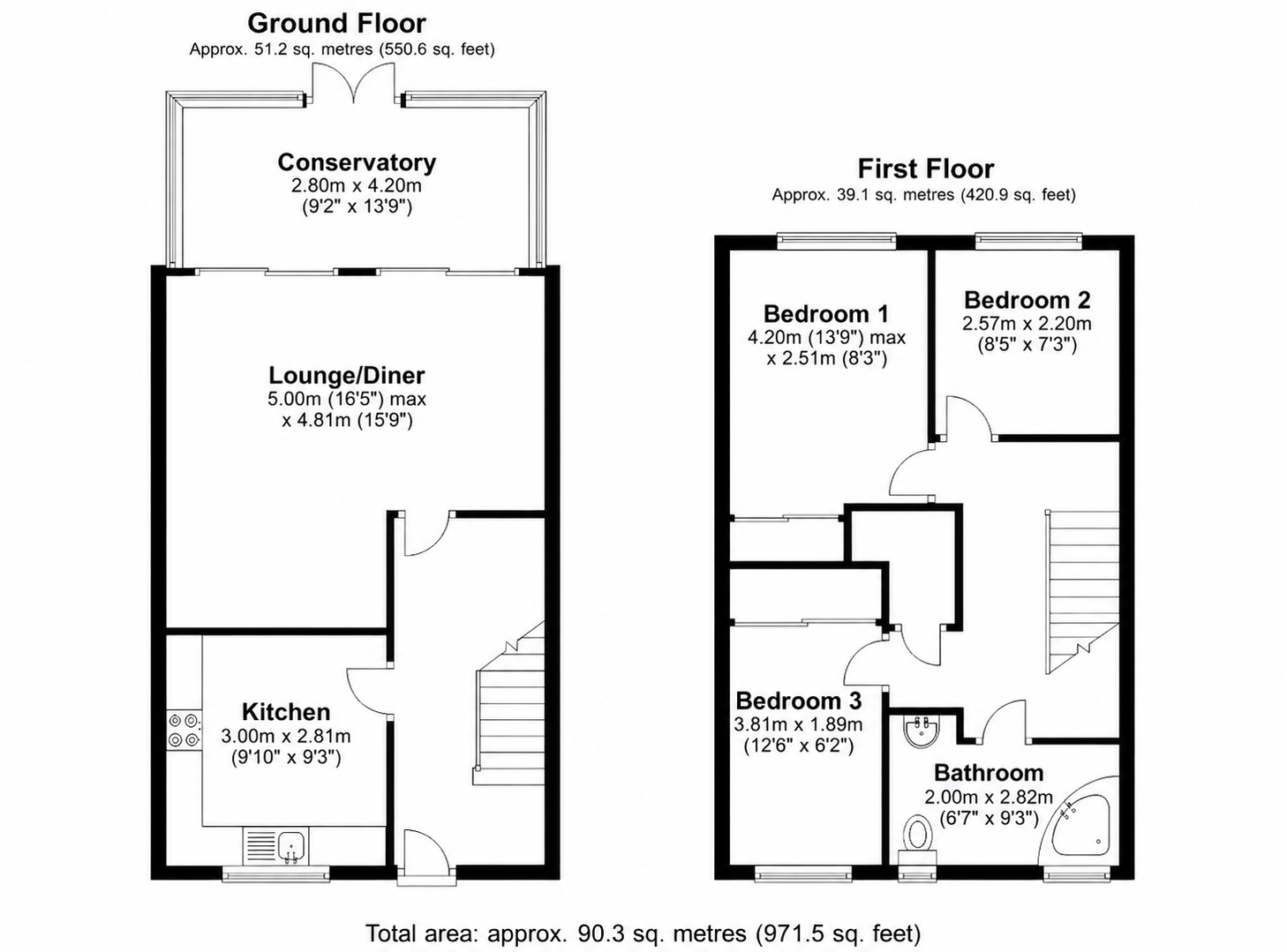 52, Meadow Road, Hertfordshire floorplan