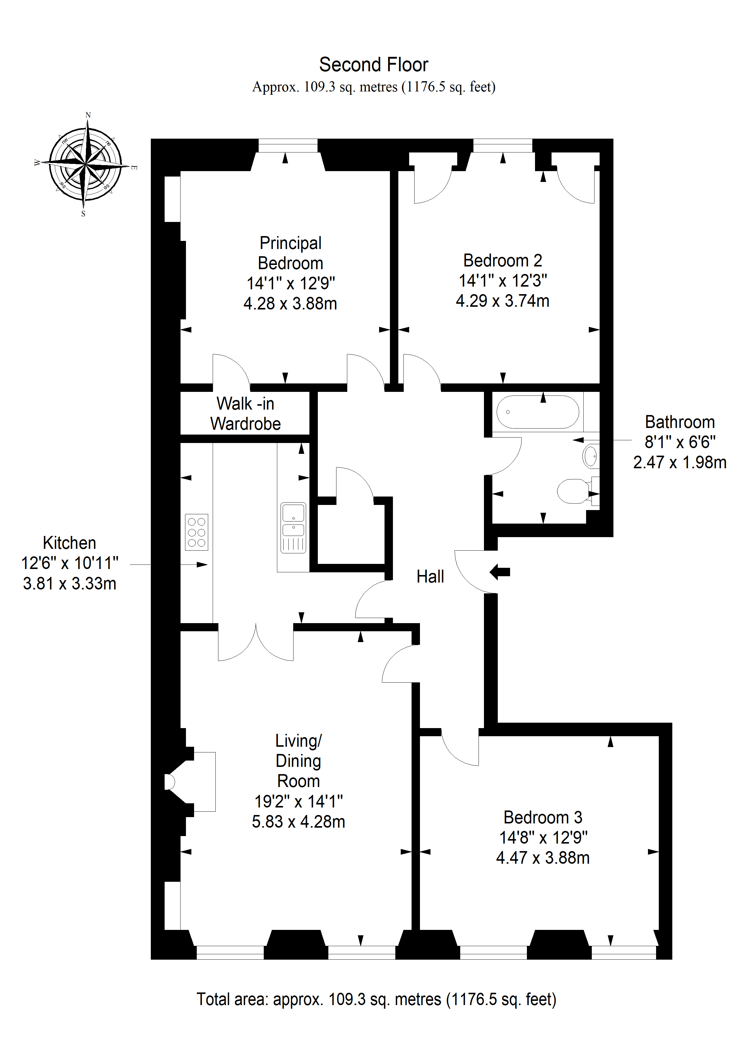6/3, Leopold Place, Edinburgh floorplan