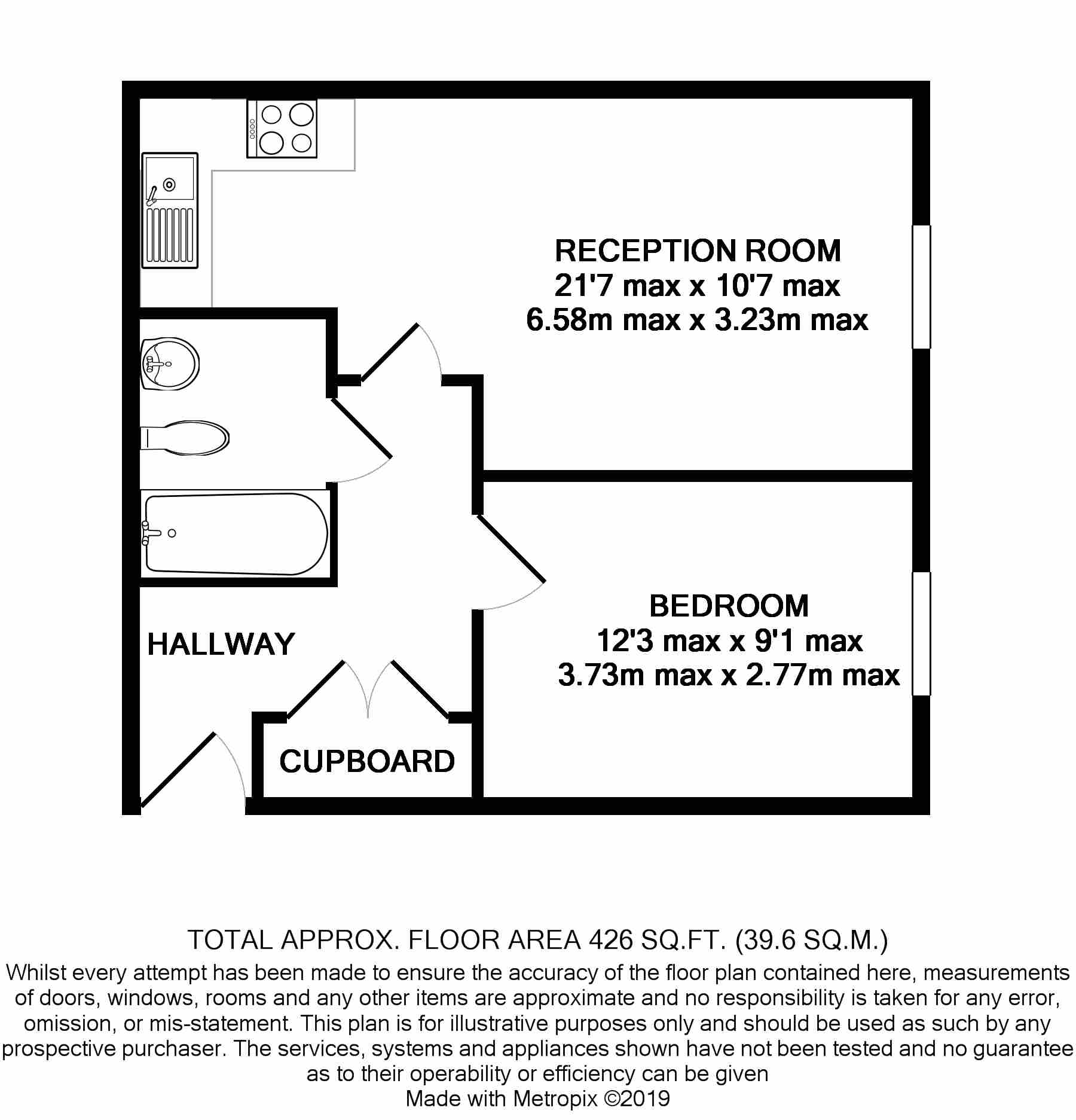 1 Bedrooms Flat to rent in Harrow Close, Addlestone, Surrey KT15