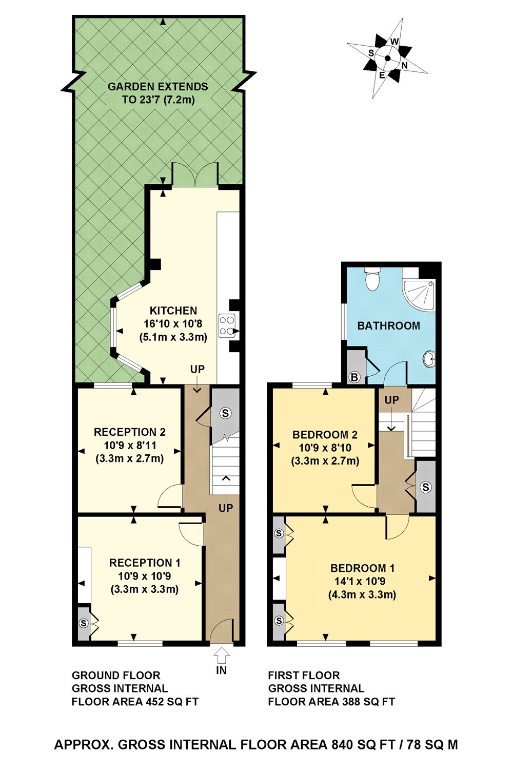 2 Bedrooms Terraced house to rent in Aberavon Road, Bow, London E3
