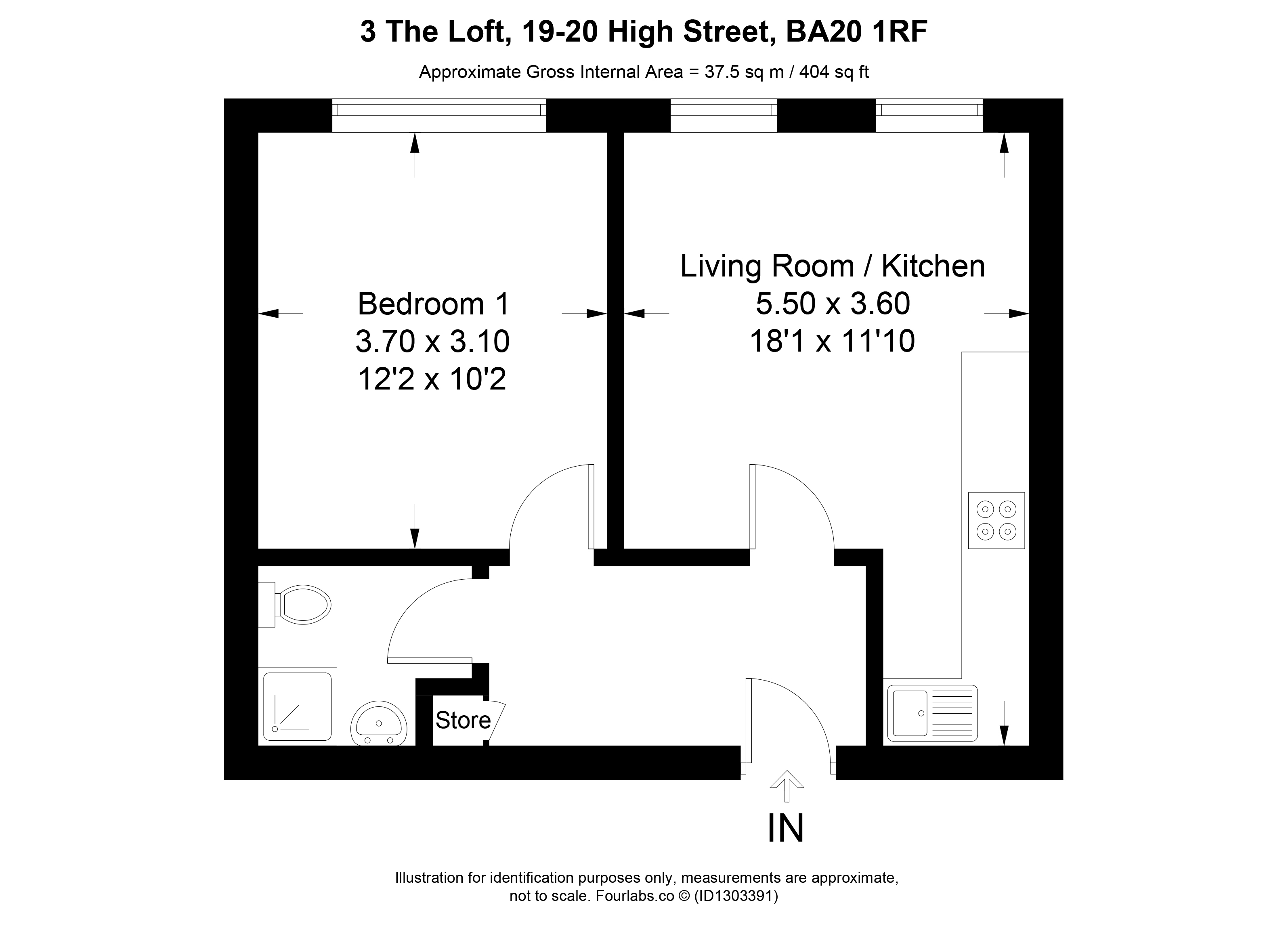 3, The Loft, Yeovil floorplan