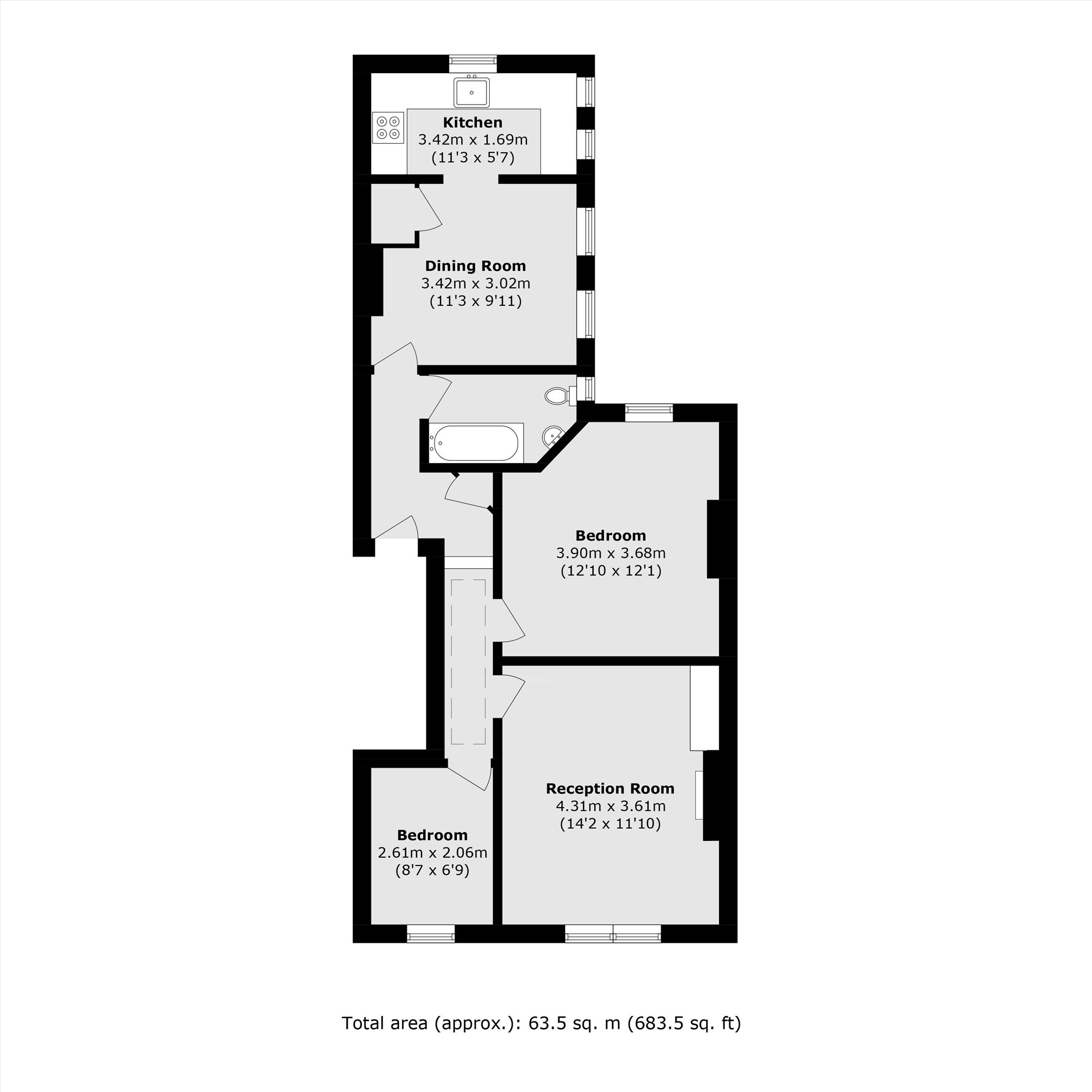 30C, Hackford Road, London floorplan