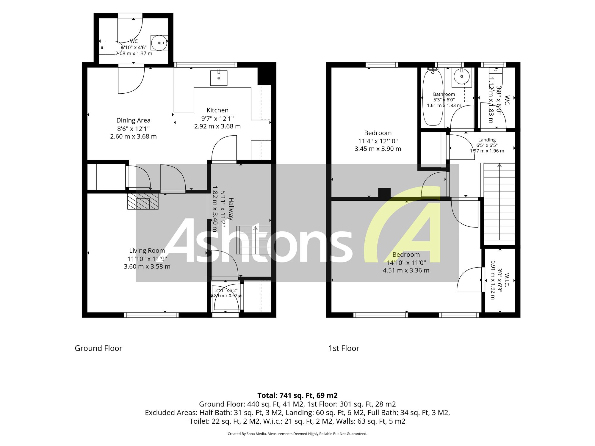 20 Foxcote, Widnes floorplan