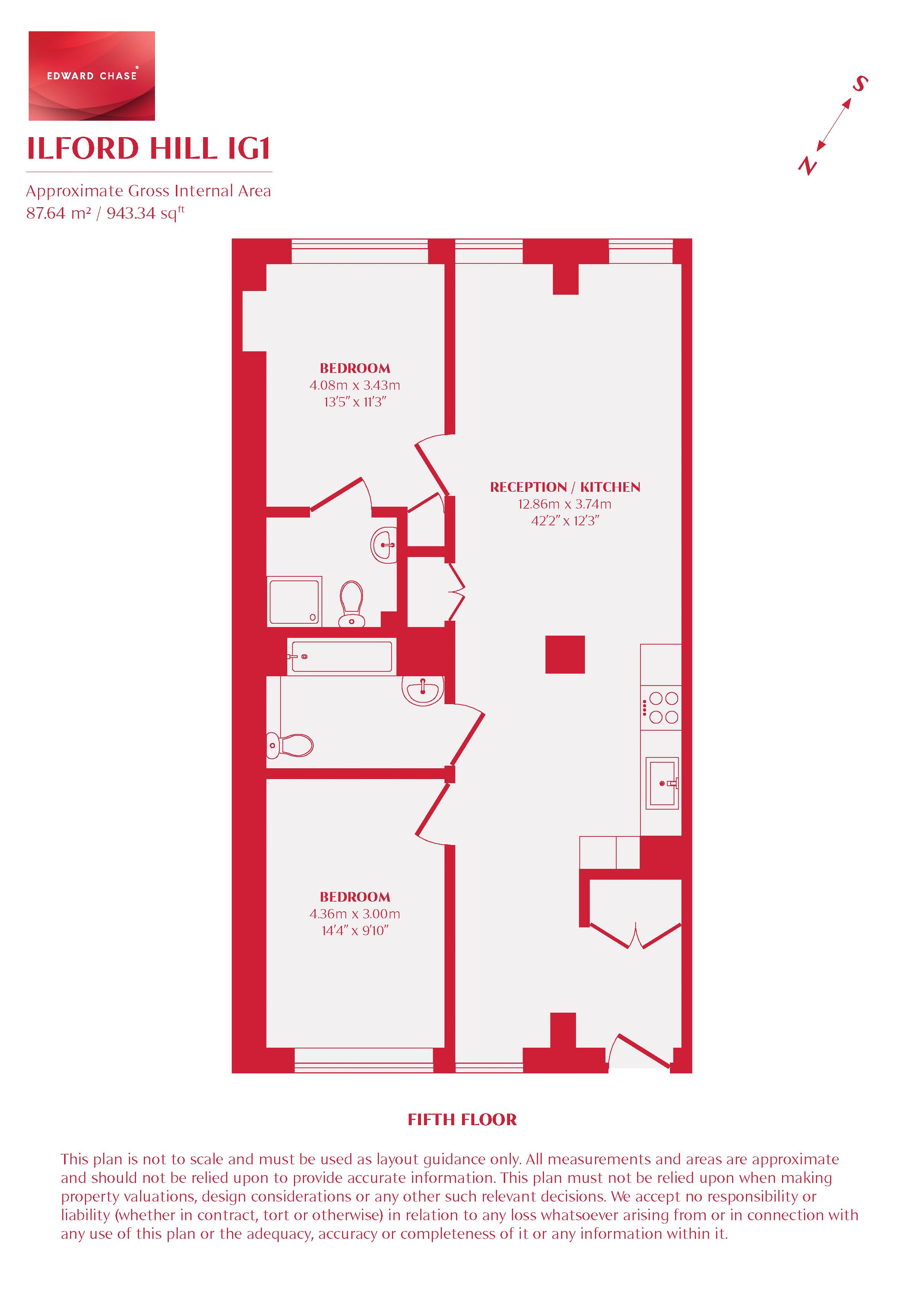 502, Valentines House, Ilford floorplan
