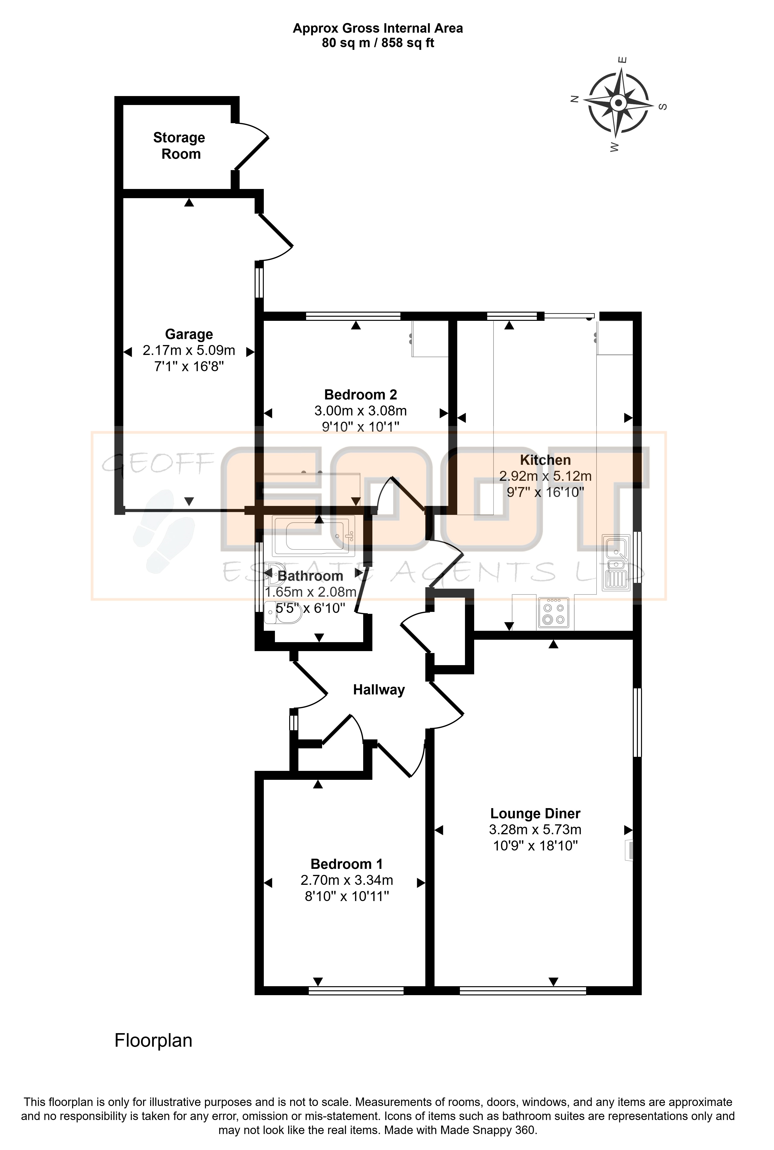 6, Denhill Close, Hayling Island floorplan