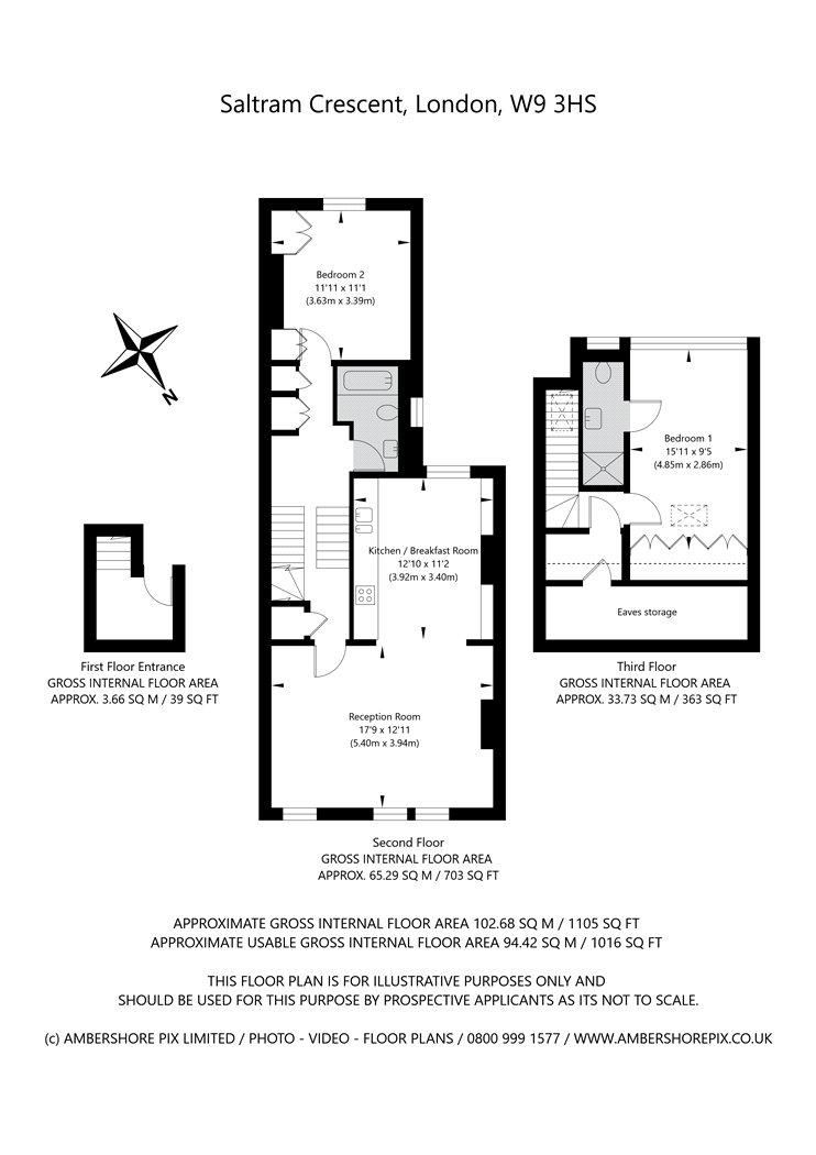 Top Floor Flat, 68, Saltram Crescent, London floorplan