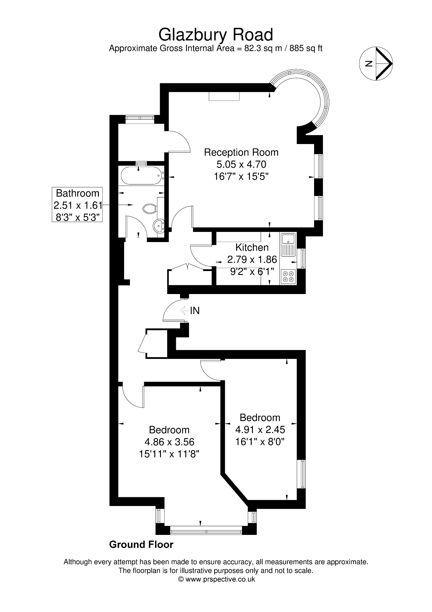 4  Ground Floor Flat, Glazbury Road, London floorplan