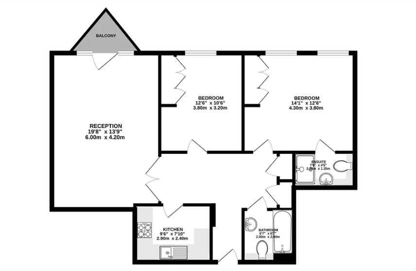 Jamestown Way, London floorplan