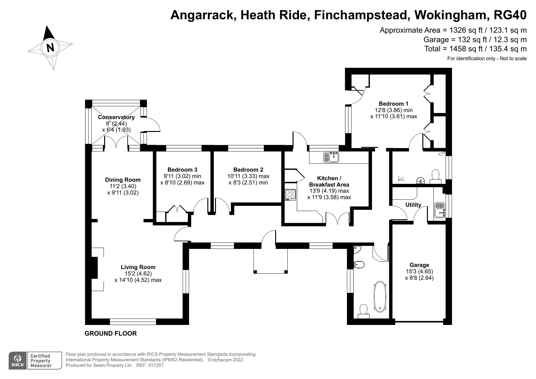Heath Ride, Finchampstead RG40, 3 bedroom detached bungalow for sale
