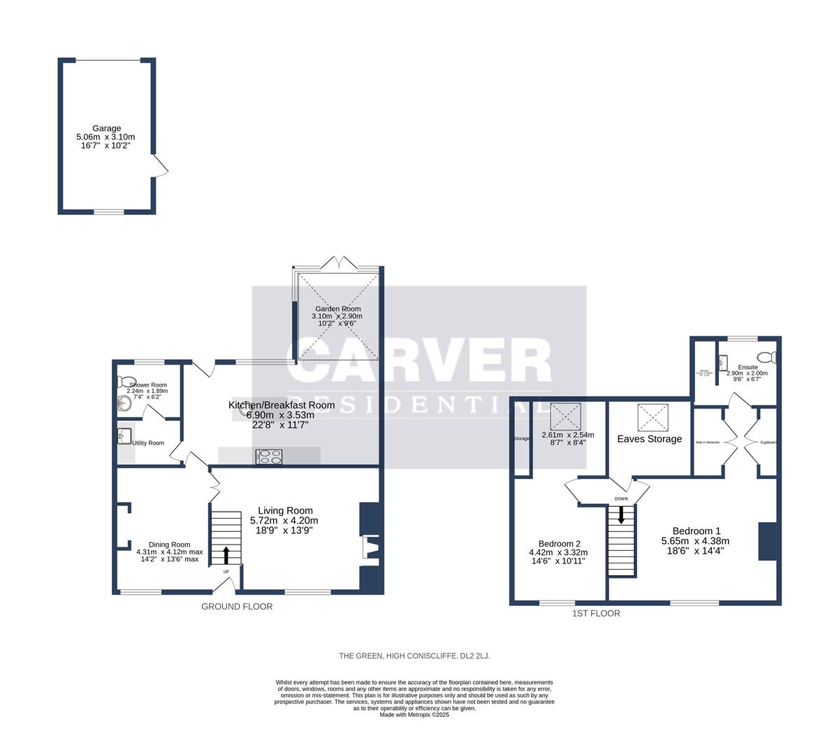 Honeysuckle Cottage, 12, The Green, Darlington floorplan