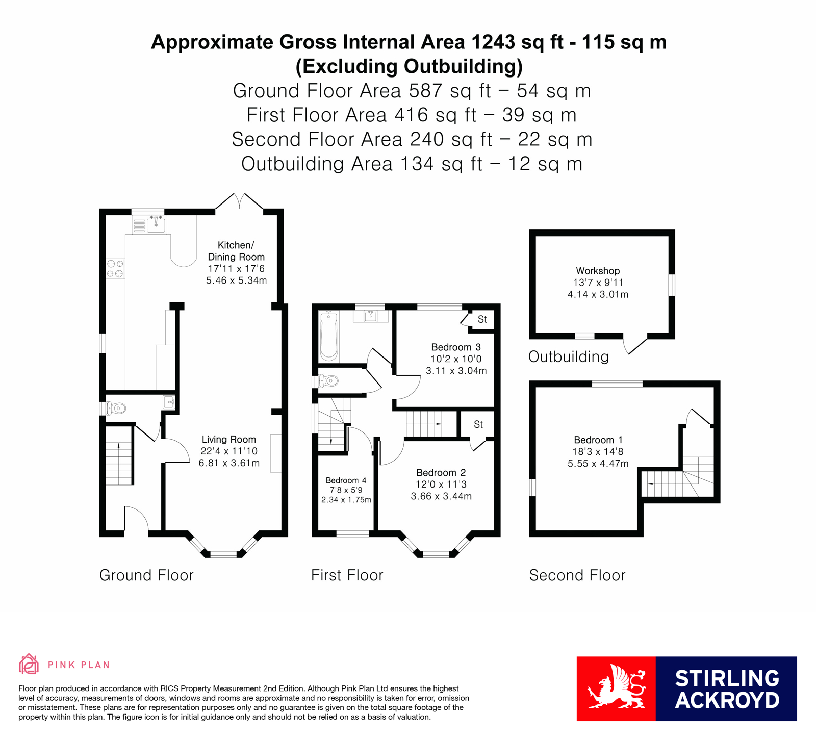 55, Wolsey Road, Surrey floorplan