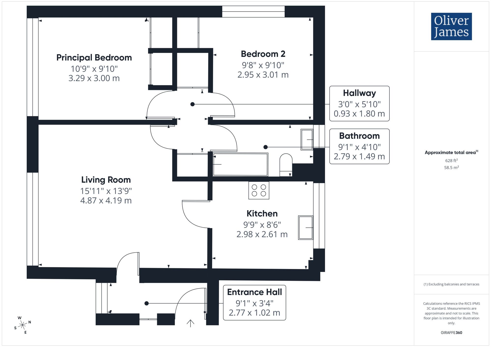 Flat 5, Seletar House Williams Close, Huntingdon floorplan
