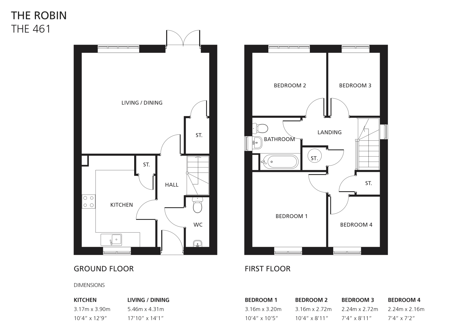 46, Wagon Close, Boston floorplan
