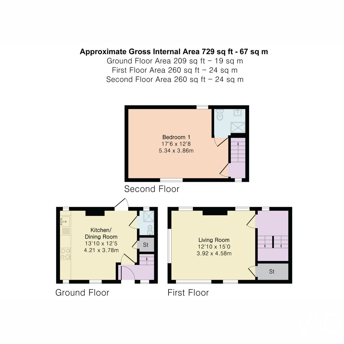 The Cottage, Basbow Lane, Bishops Stortford floorplan