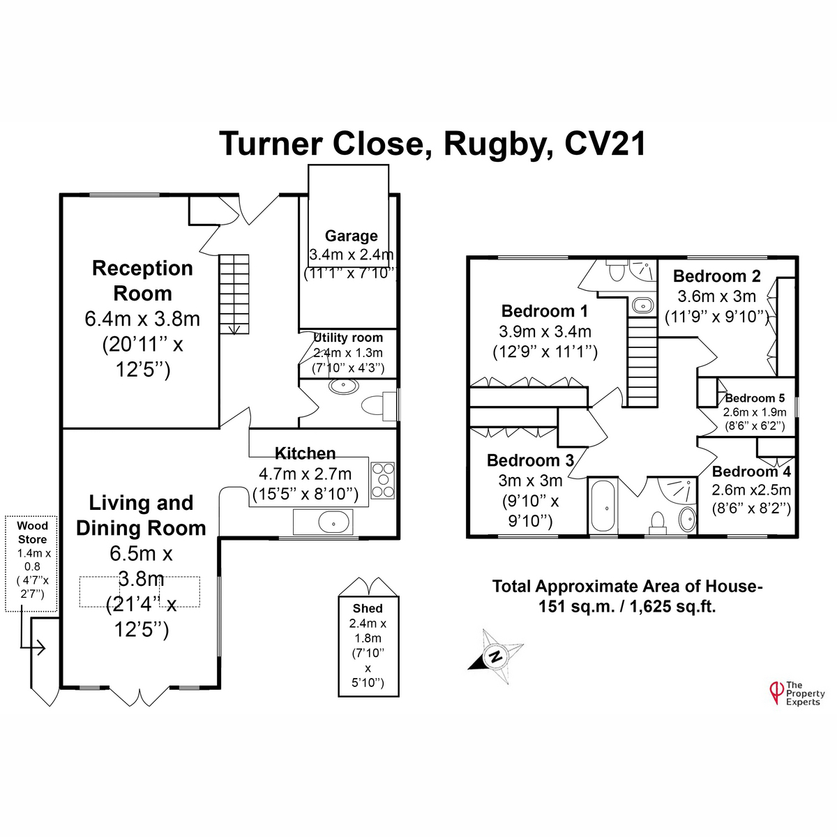 2, Turner Close, Rugby floorplan