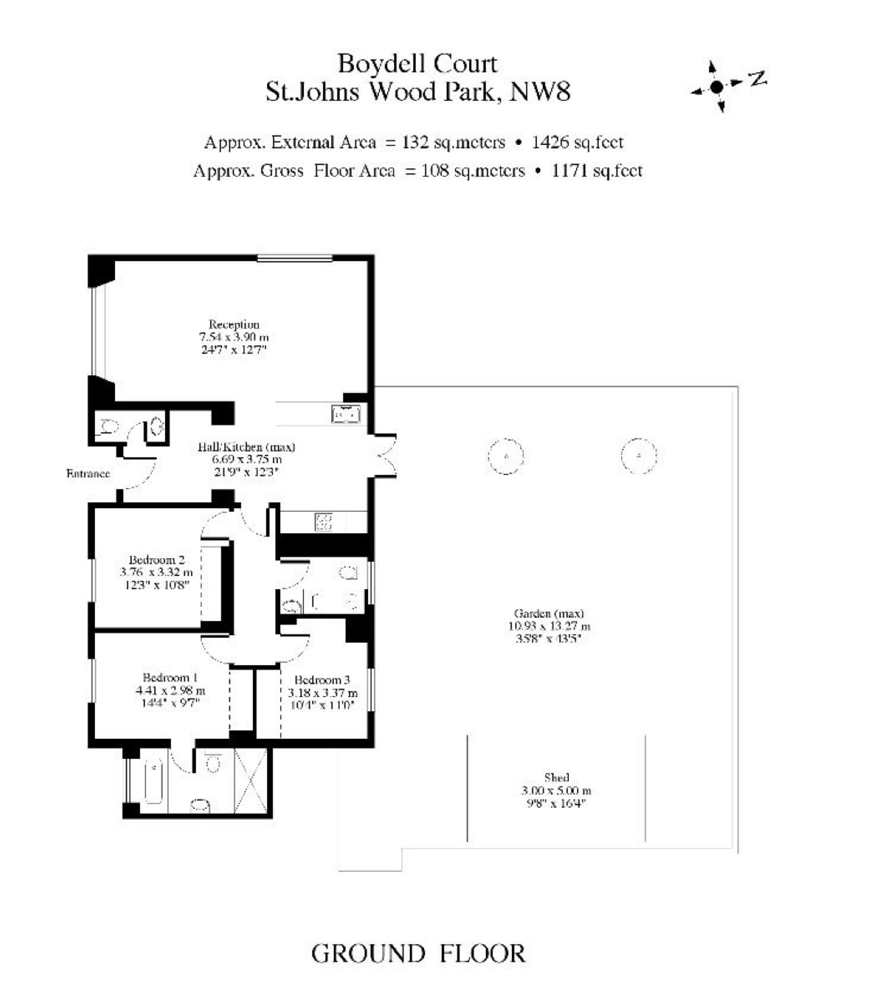 3 Bedrooms Flat to rent in Boydell Court, St Johns Wood, London NW8