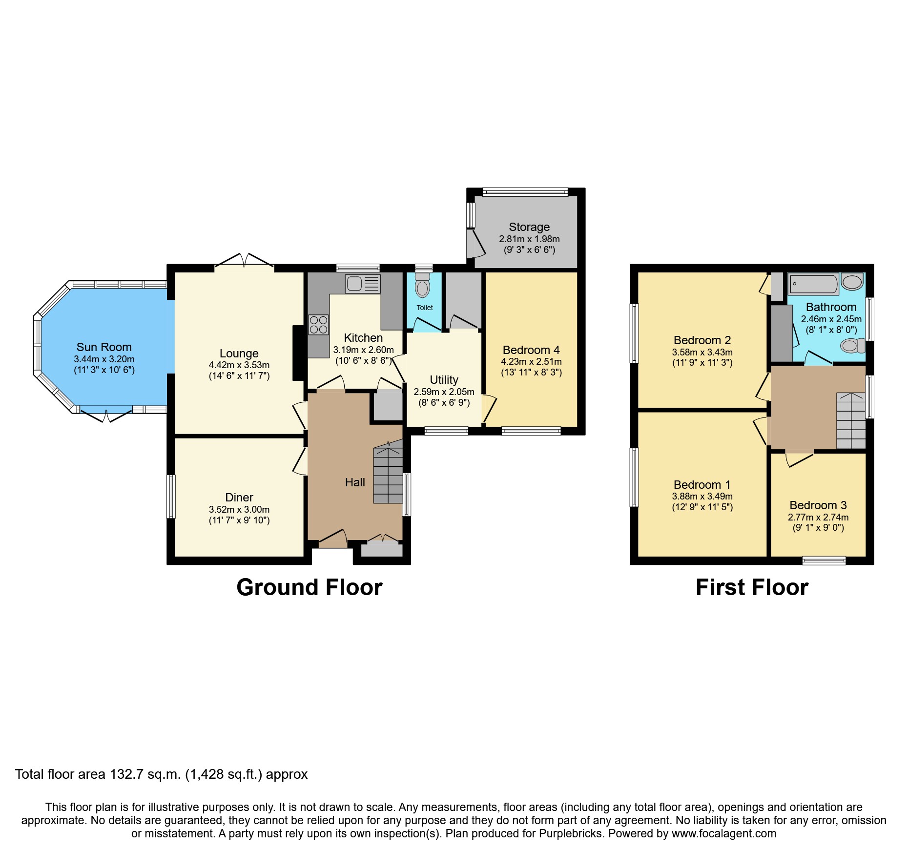 West Holme, Ham Lane, Bowlish, Shepton Mallet floorplan