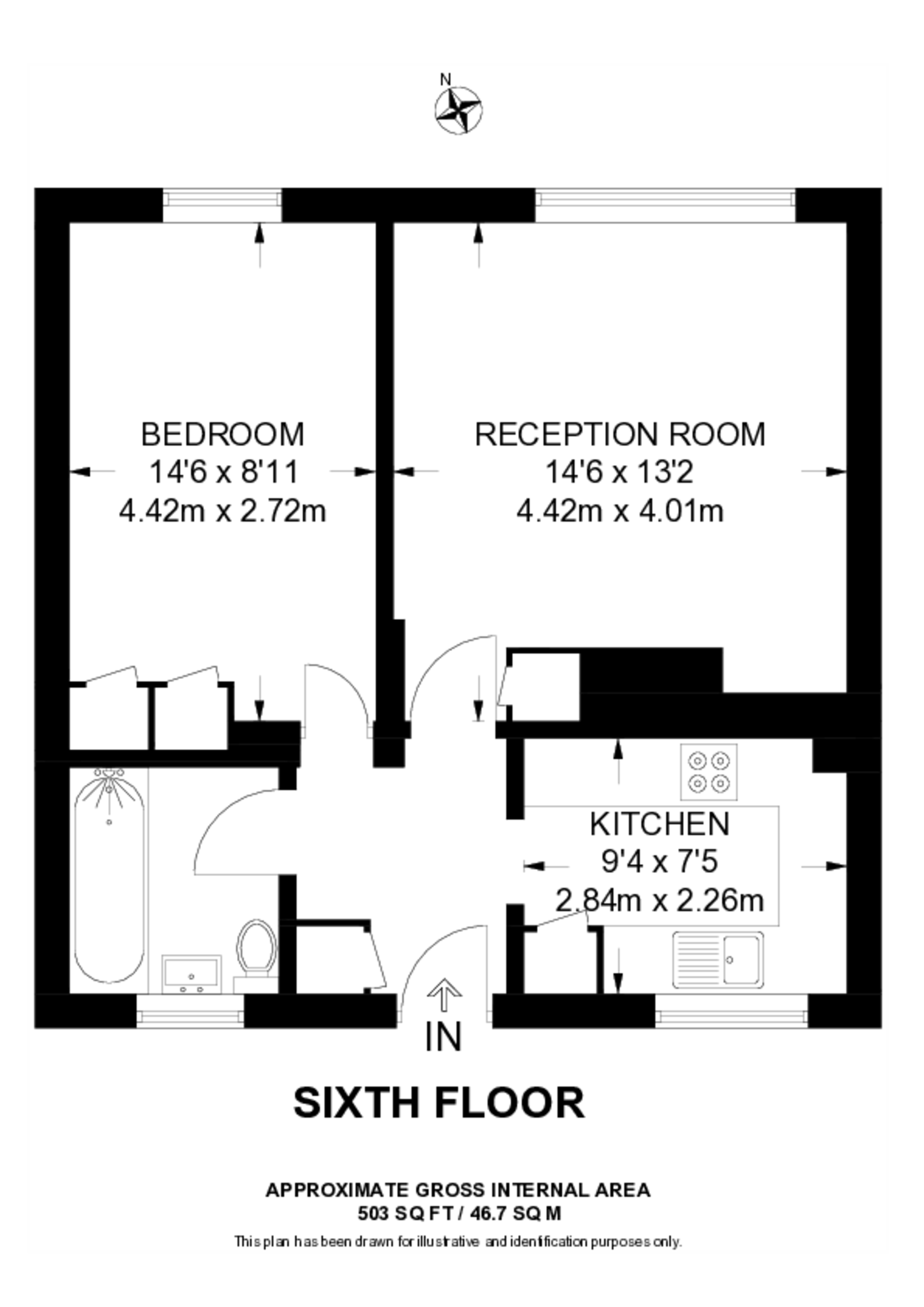 Gorefield House, Kilburn floorplan