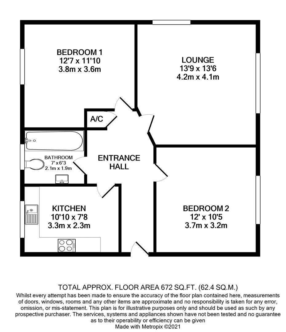 16, Bampton Court, Hursley Road, Eastleigh floorplan