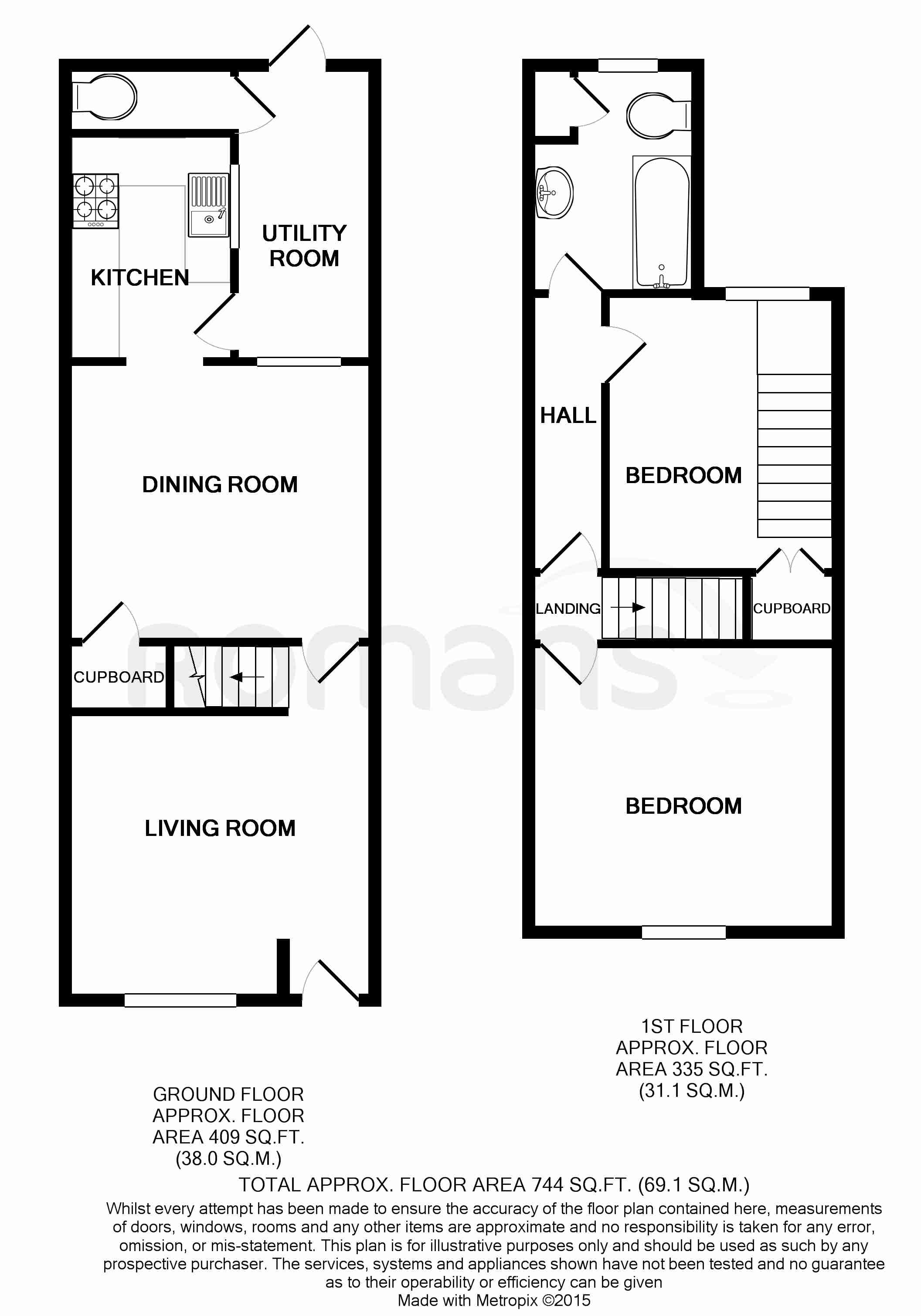 2 Bedrooms Terraced house to rent in Swansea Road, Reading RG1