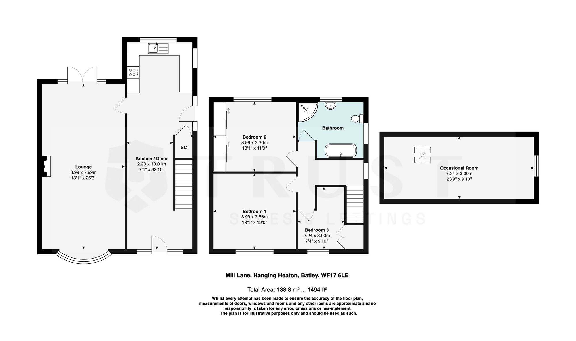 16 Mill Lane, Batley floorplan