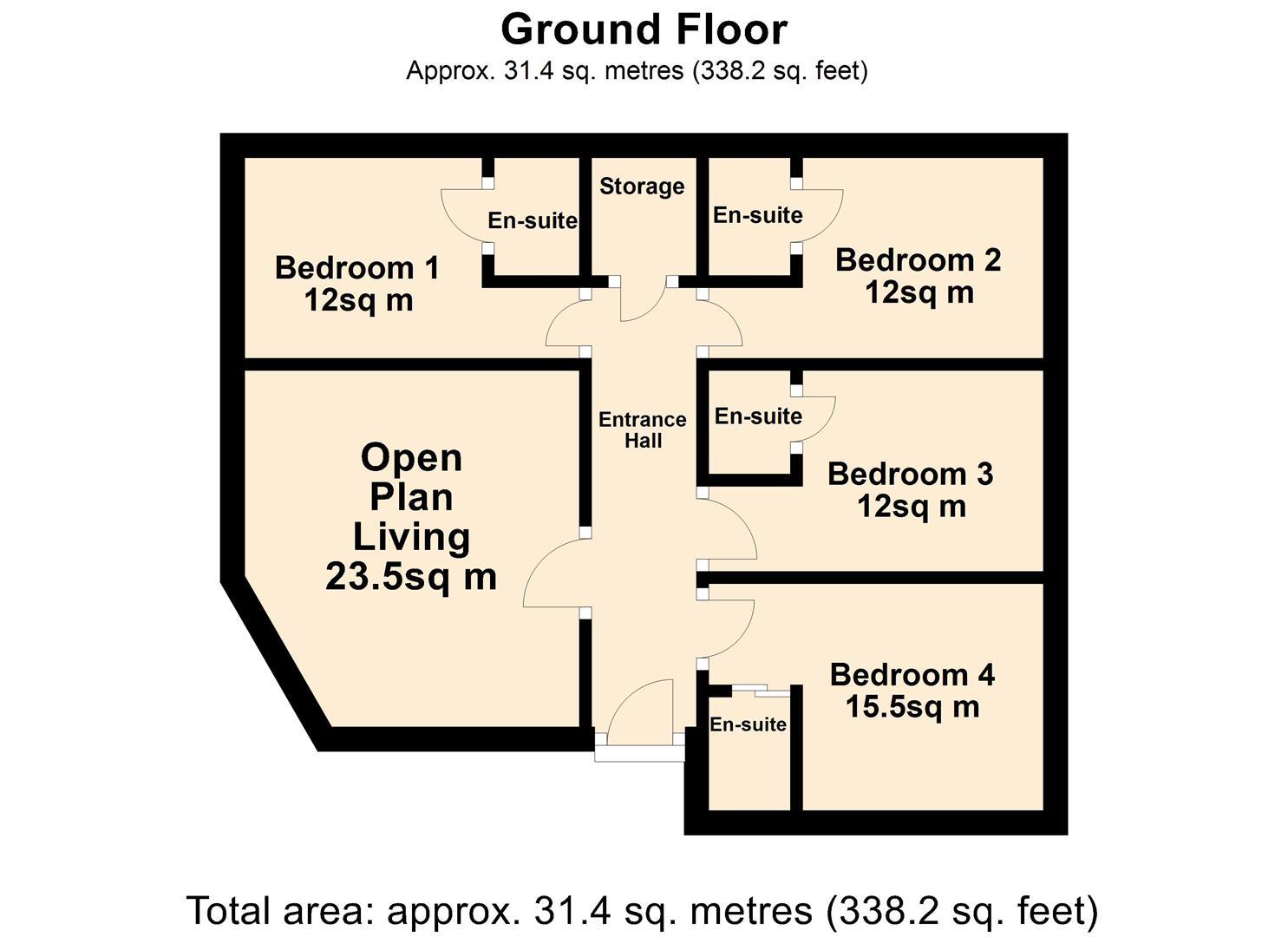 Thornton Hill, Exeter floorplan