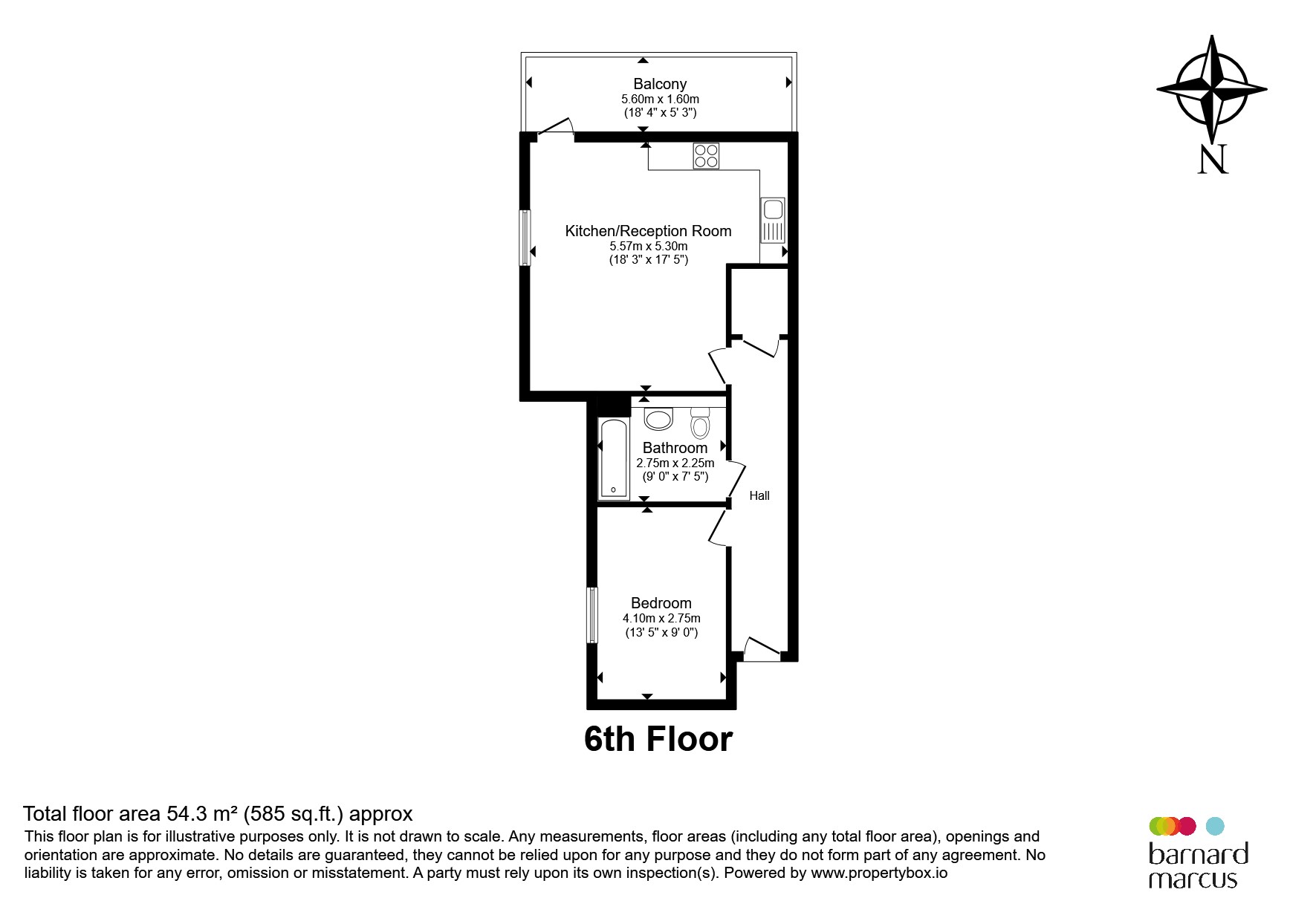 Flat 49, Grafham House, 11, St. Johns Road, New Malden floorplan