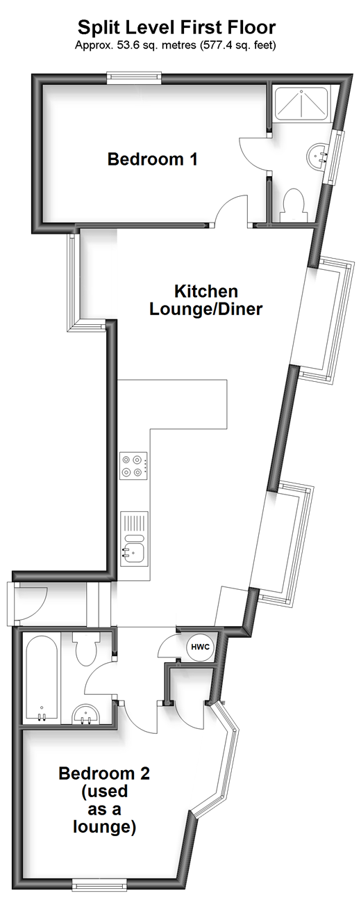 West Street, Crawley, West Sussex RH11, 2 bedroom flat for sale