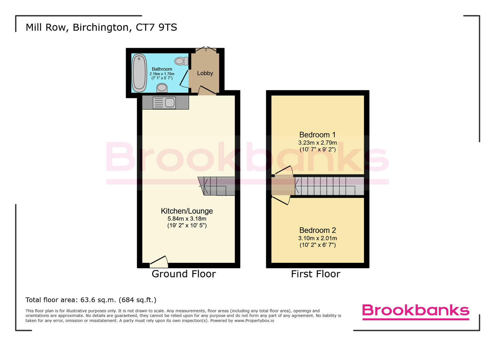 Flint Cottages,2, Mill Row, Birchington floorplan