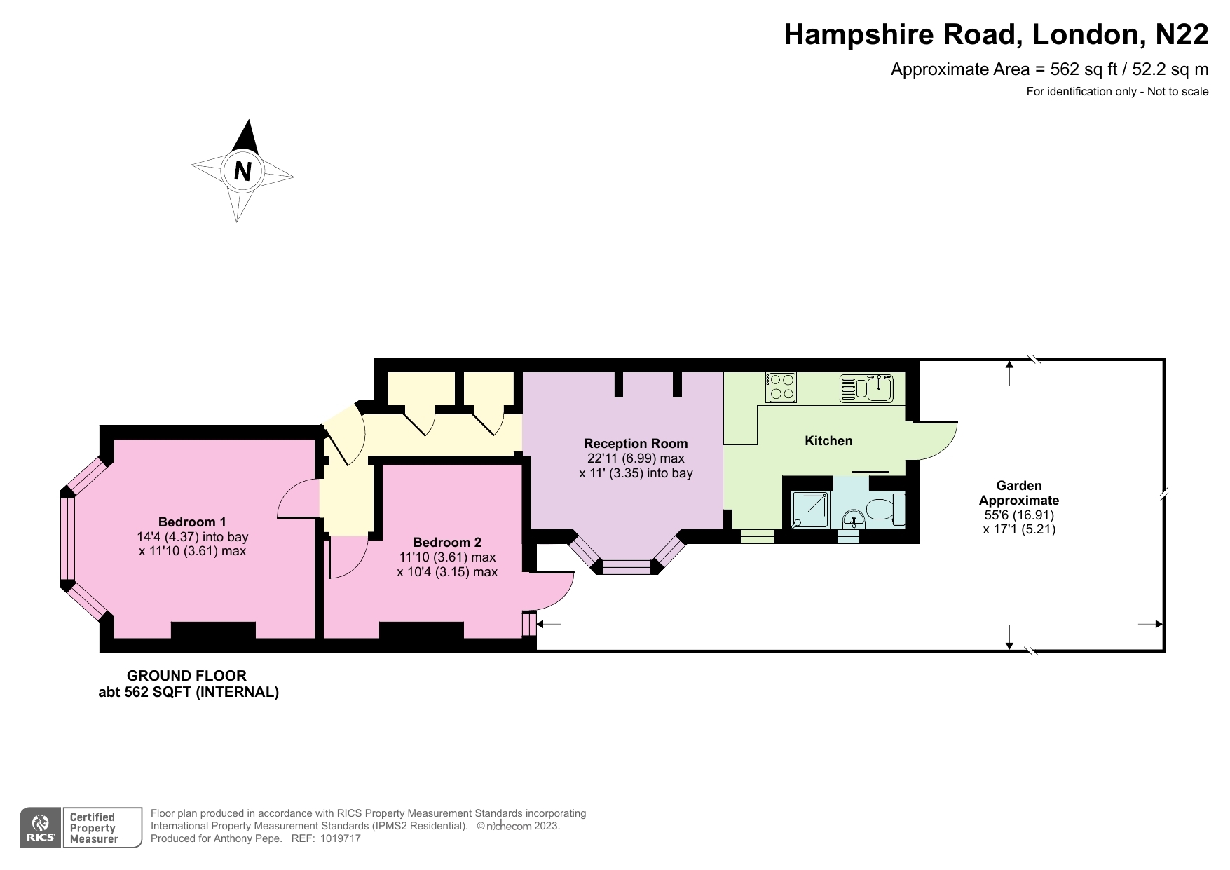 Ground Floor, 15, Hampshire Road, London floorplan
