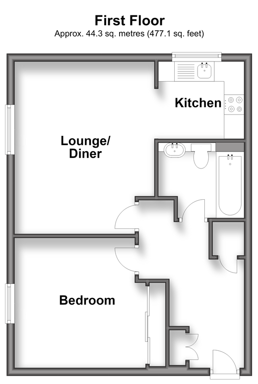 Cavell Avenue, Peacehaven floorplan