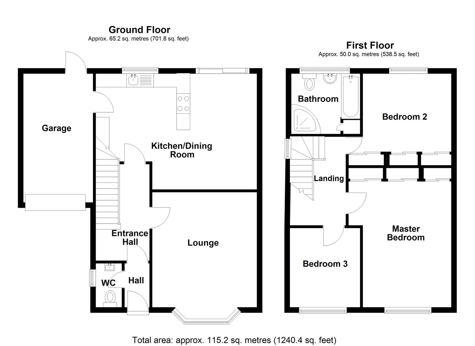 3, Yardley Grove, Cramlington floorplan