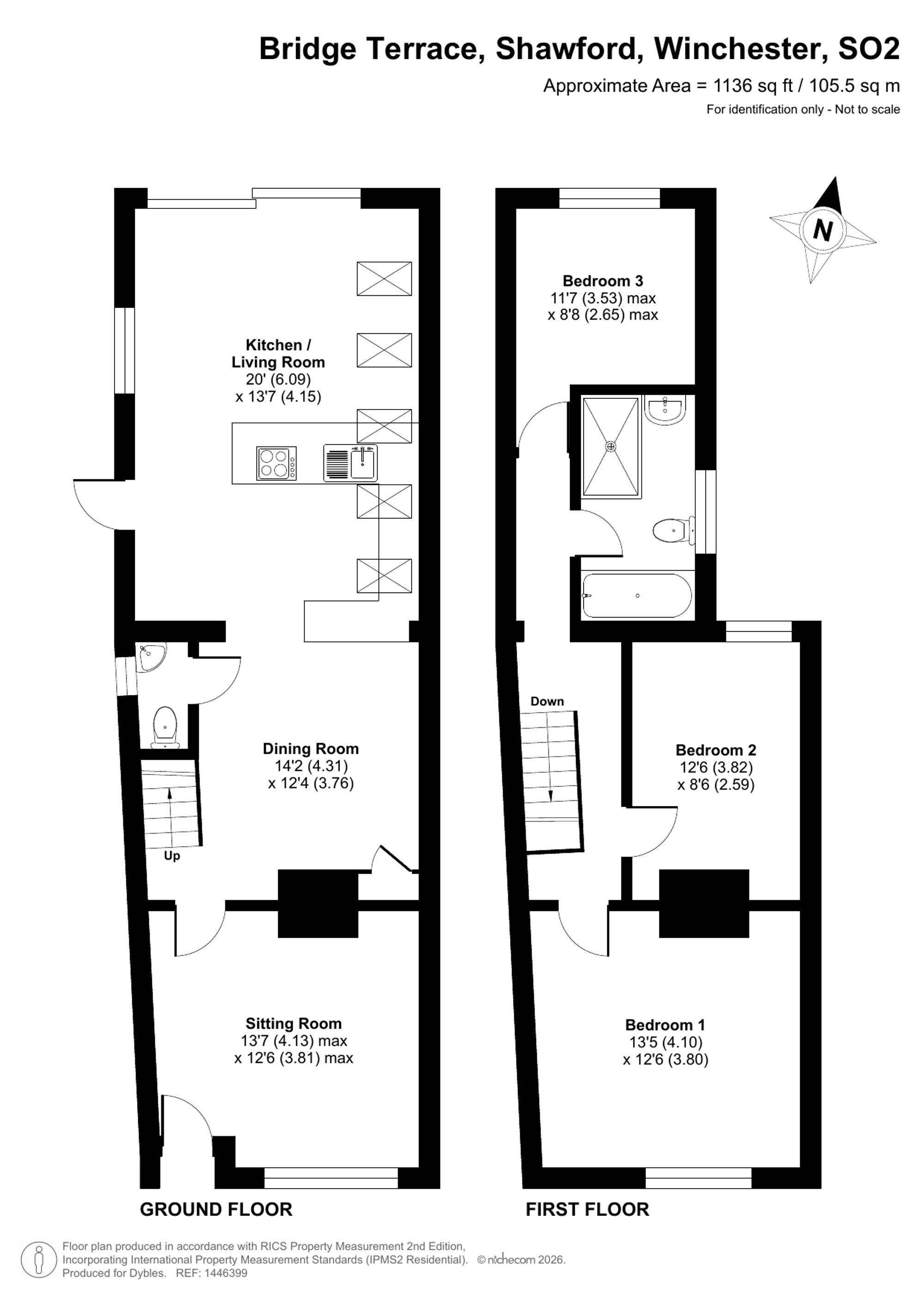 1 Bridge Terrace, Winchester floorplan