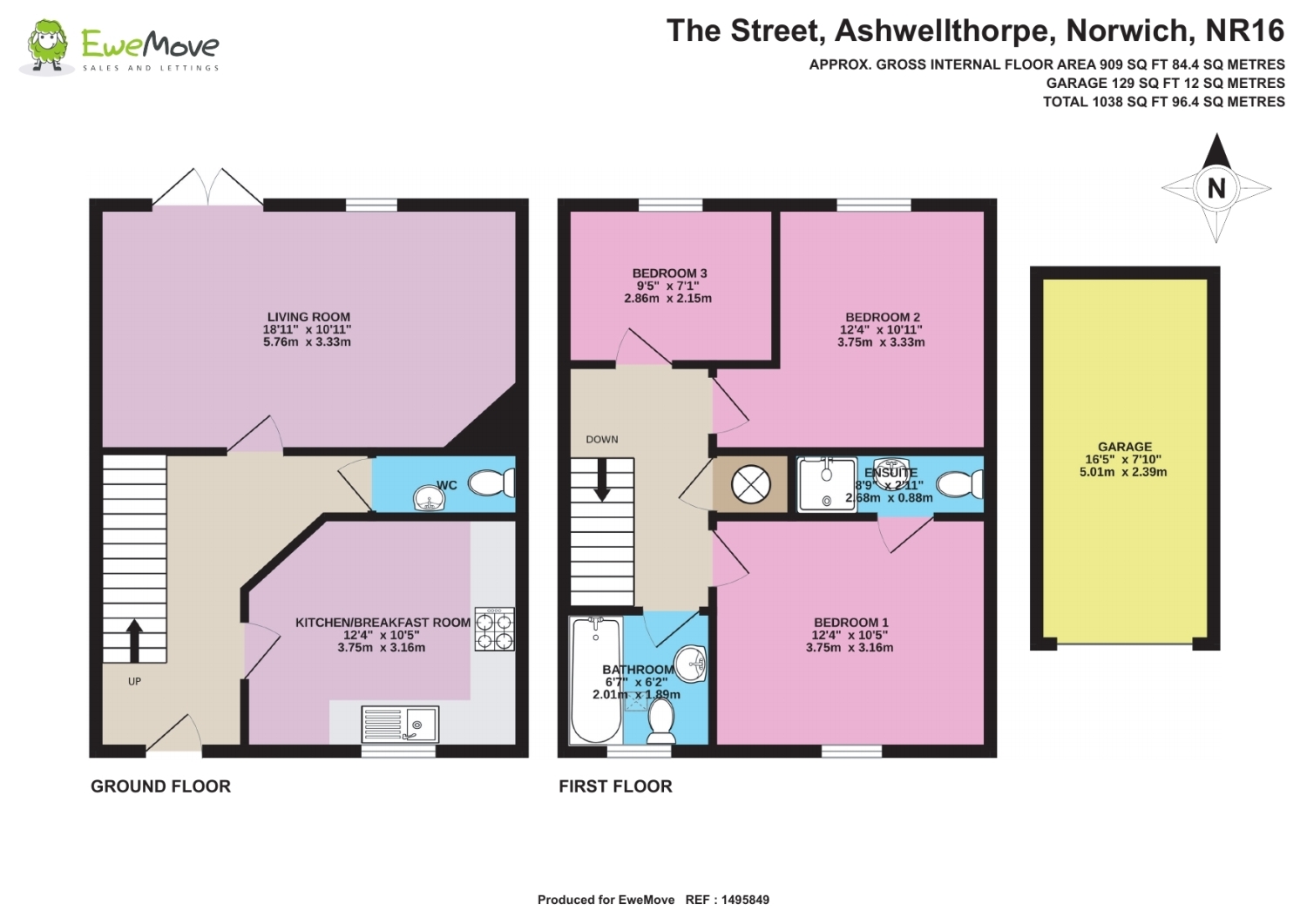 81, The Street, Norwich floorplan