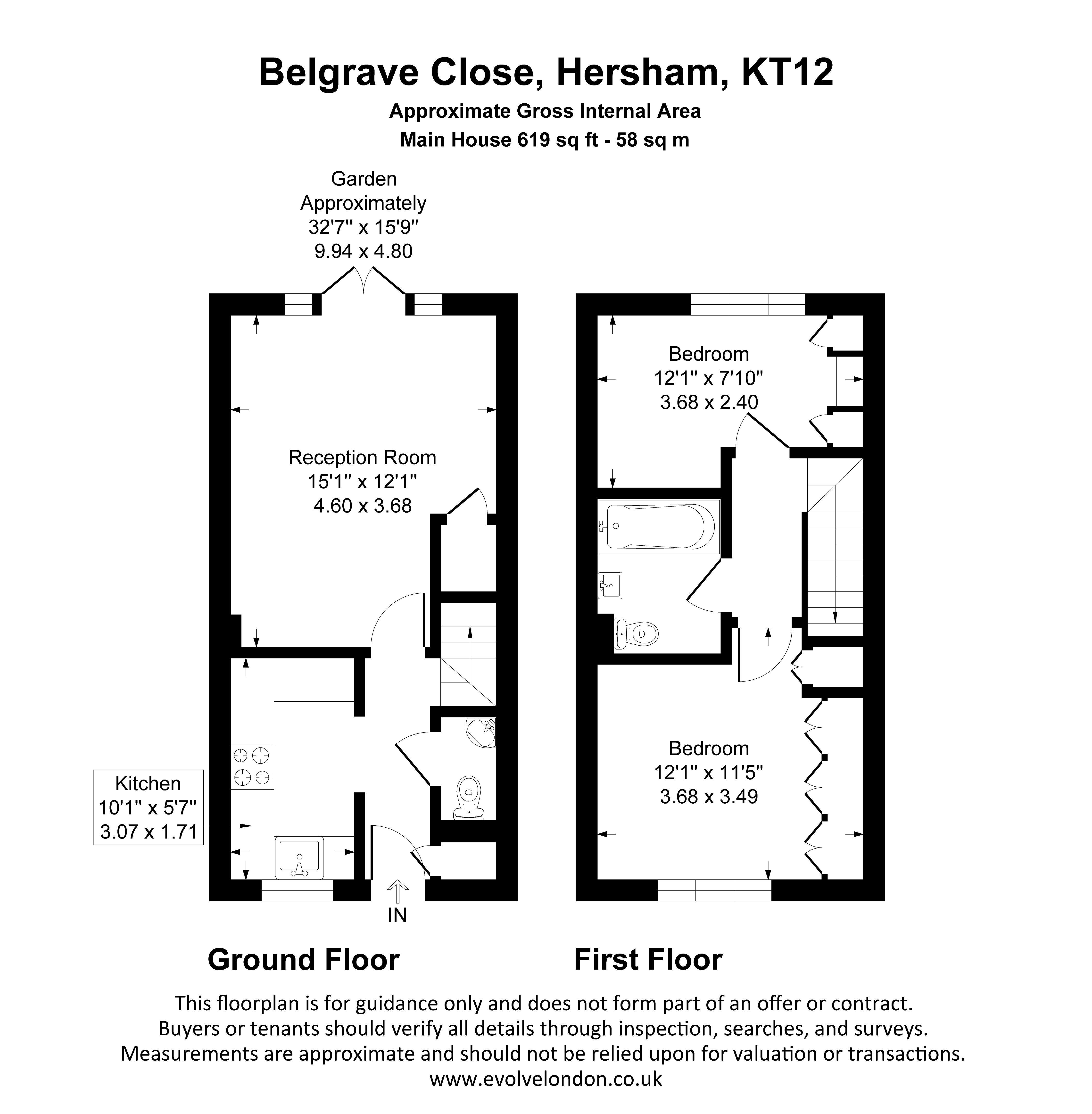 5, Belgrave Close, Walton On Thames floorplan