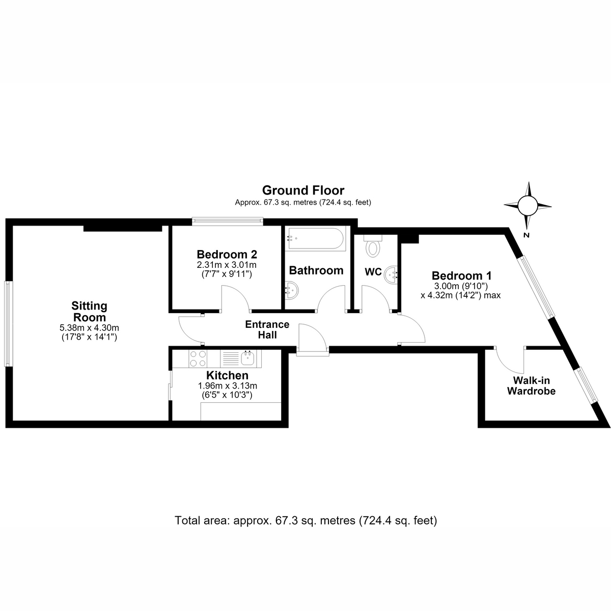 2a, Church Close, Dartmouth floorplan