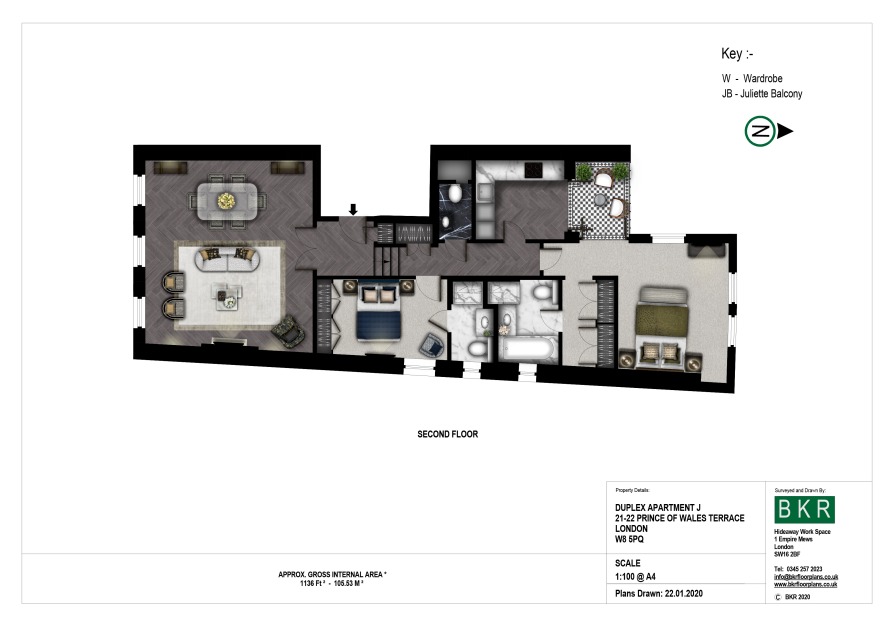 21-22 Prince of Wales Terrace, Greater London floorplan