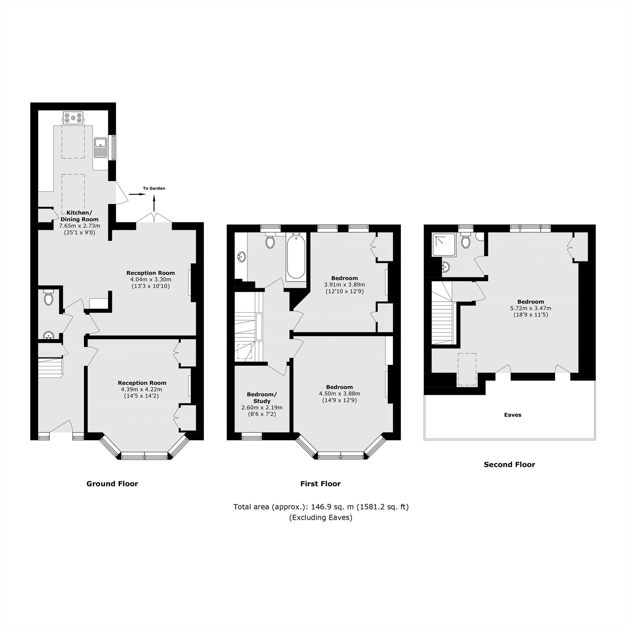 Summerlands Avenue, London floorplan