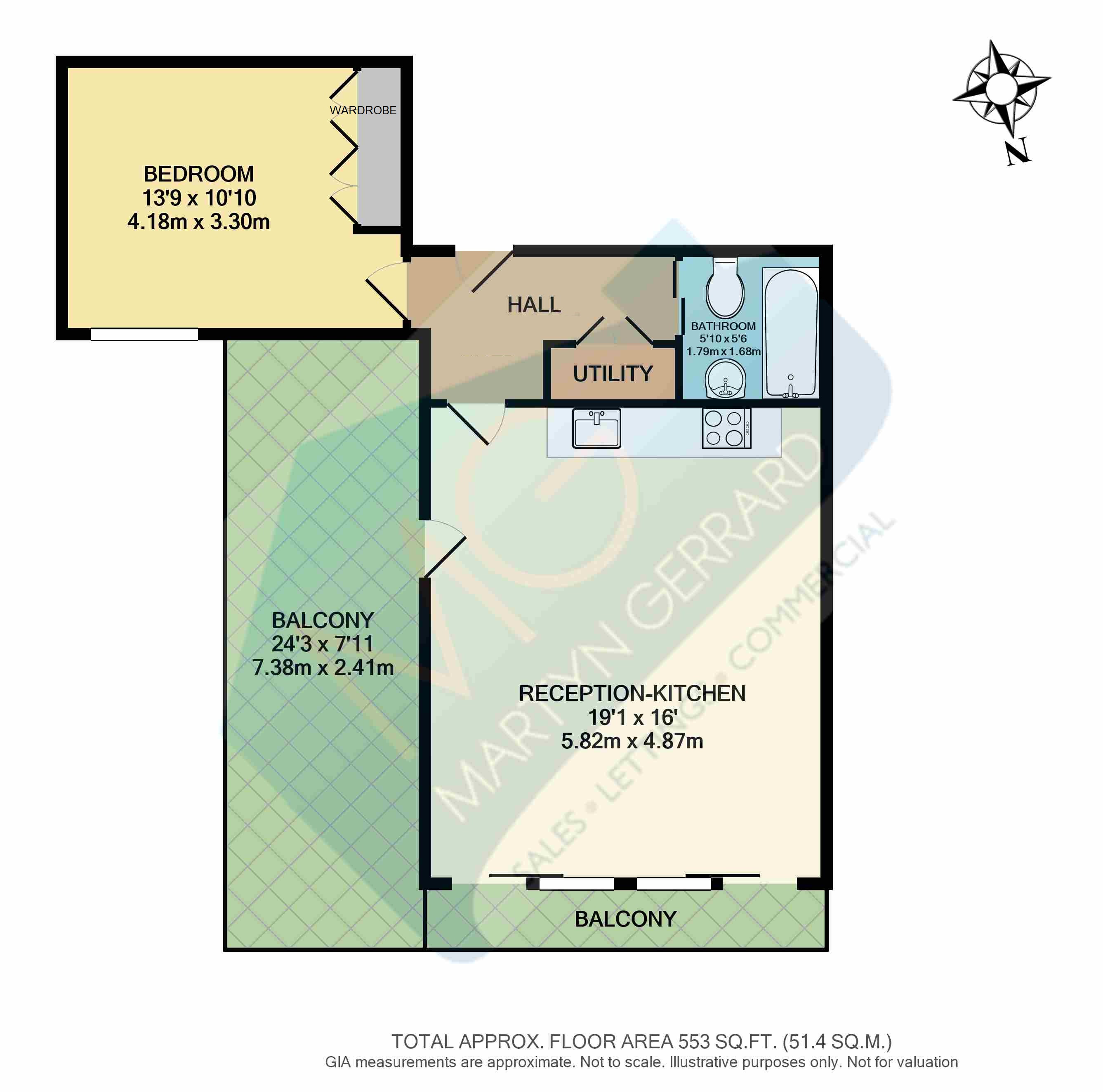 Flat 4, 3a, Athenaeum Road, London floorplan