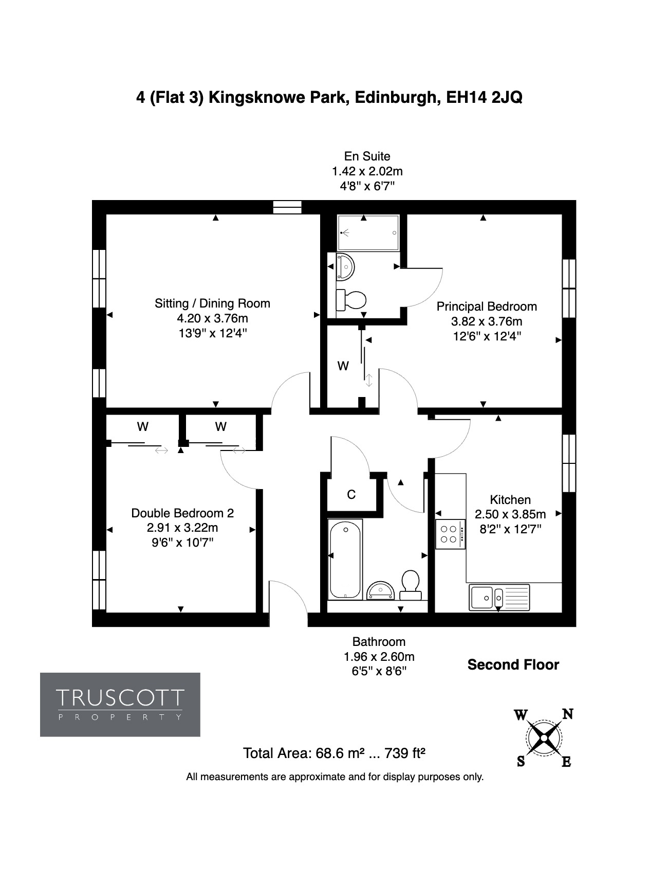 Flat 3,  4, Kingsknowe Park, EDINBURGH floorplan