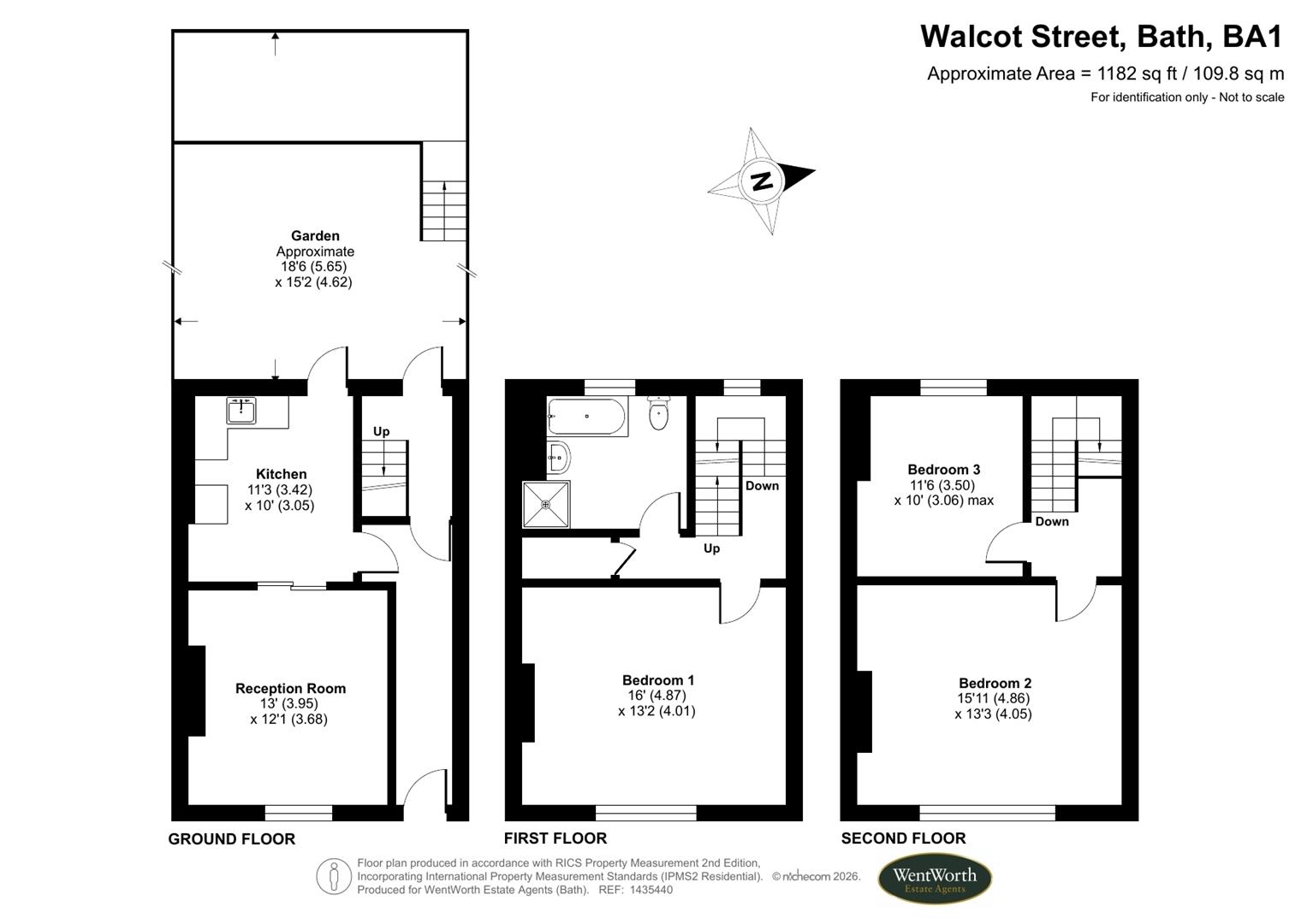 115, Walcot Street, Bath floorplan