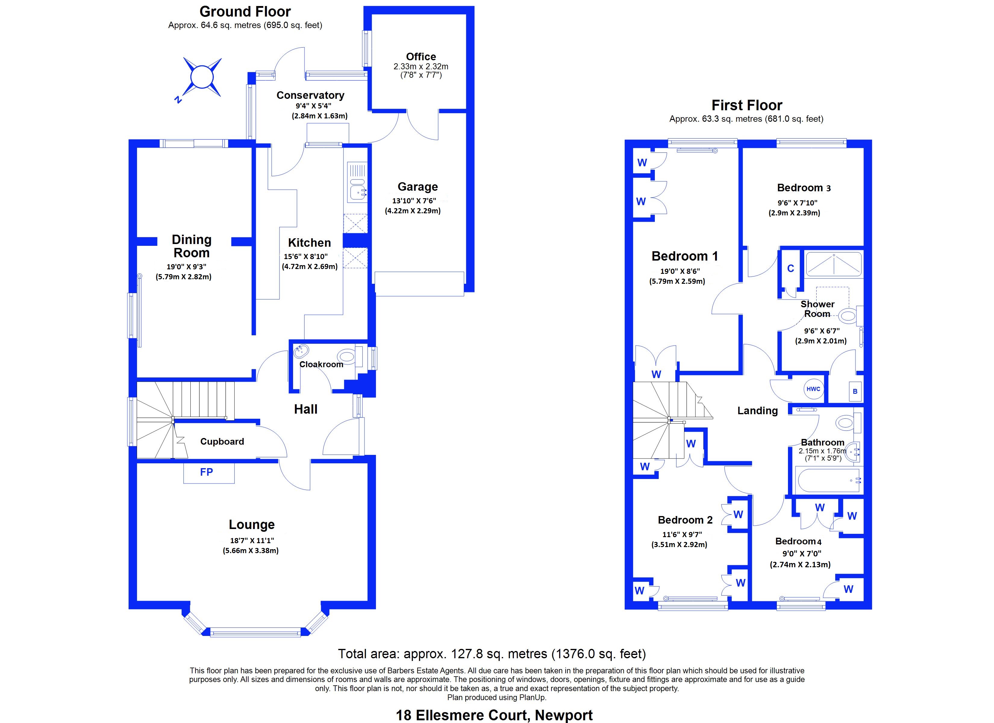 18, Ellesmere Court, Newport floorplan