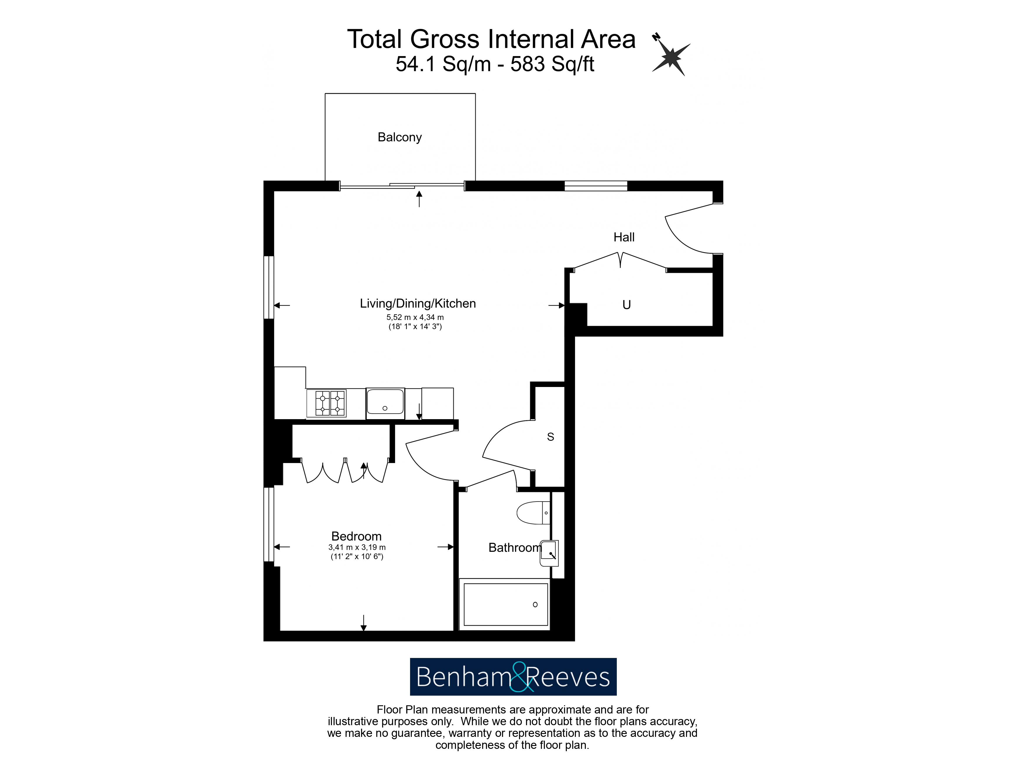 Flat 45, Bower House, 4, Henshaw Parade, London floorplan