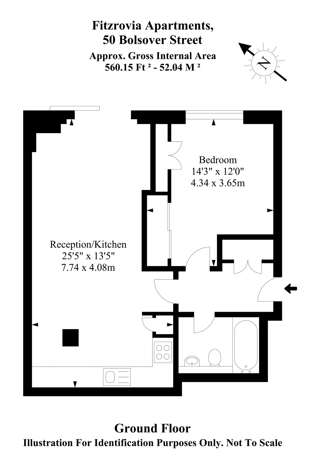 1 Bedrooms Flat to rent in Bolsover Street, London W1W